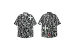Chrome Hearts Cross Silk Shirt & Shorts Black Set Flaming Lips