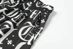Chrome Hearts Cross Silk Shirt & Shorts Black Set Flaming Lips