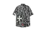Chrome Hearts Cross Silk Shirt & Shorts Black Set Flaming Lips