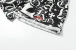 Chrome Hearts Cross Silk Shirt & Shorts Black Set Flaming Lips