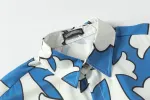 Chrome Hearts Cross Silk Shirt & Shorts Set Blue