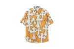 Chrome Hearts Cross Silk Shirt & Shorts Set Orange White