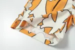 Chrome Hearts Cross Silk Shirt & Shorts Set Orange White
