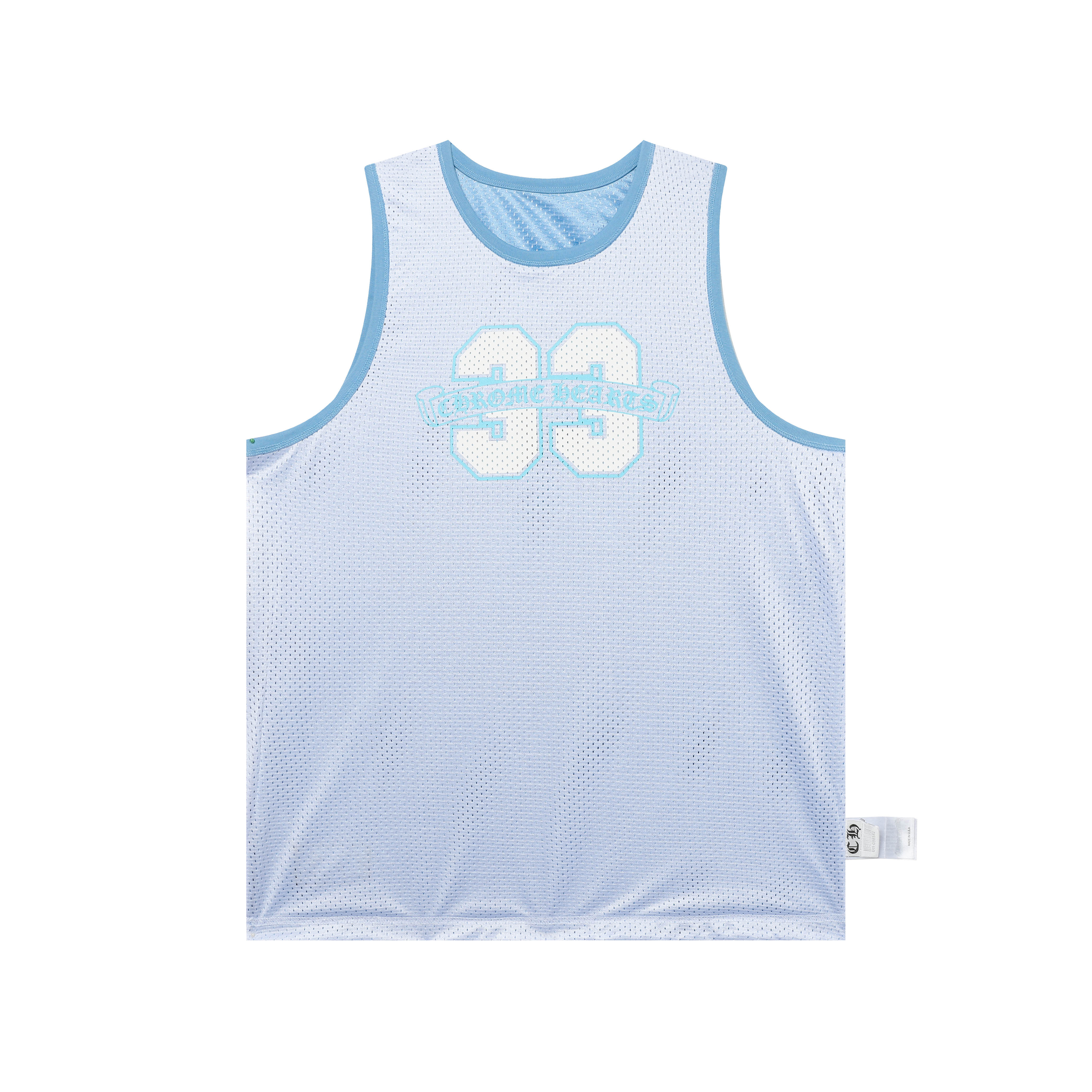 Chrome Hearts Mesh Reversible Basketball Jersey #2272 Blue/Black