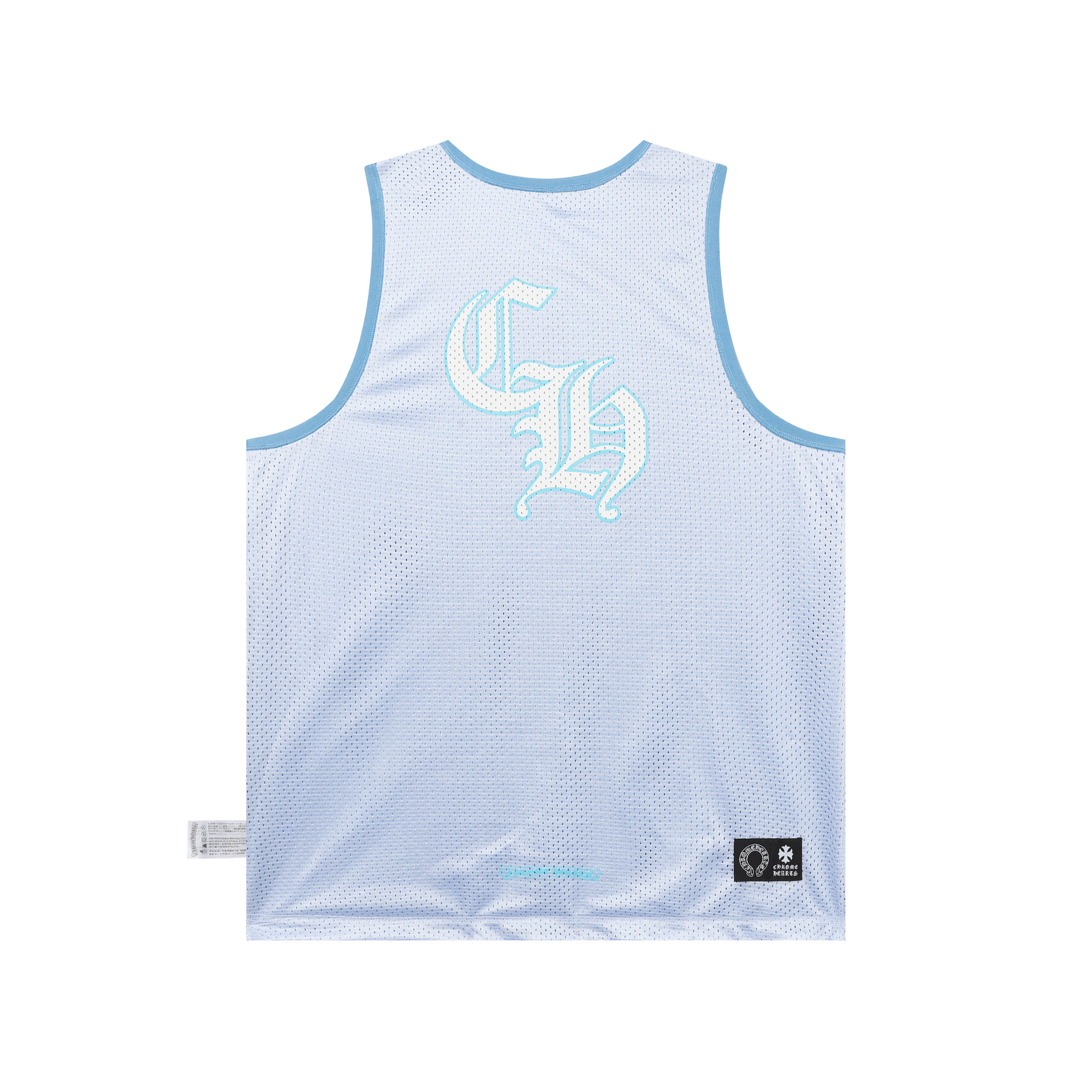 Chrome Hearts Mesh Reversible Basketball Jersey #2272 Blue/Black
