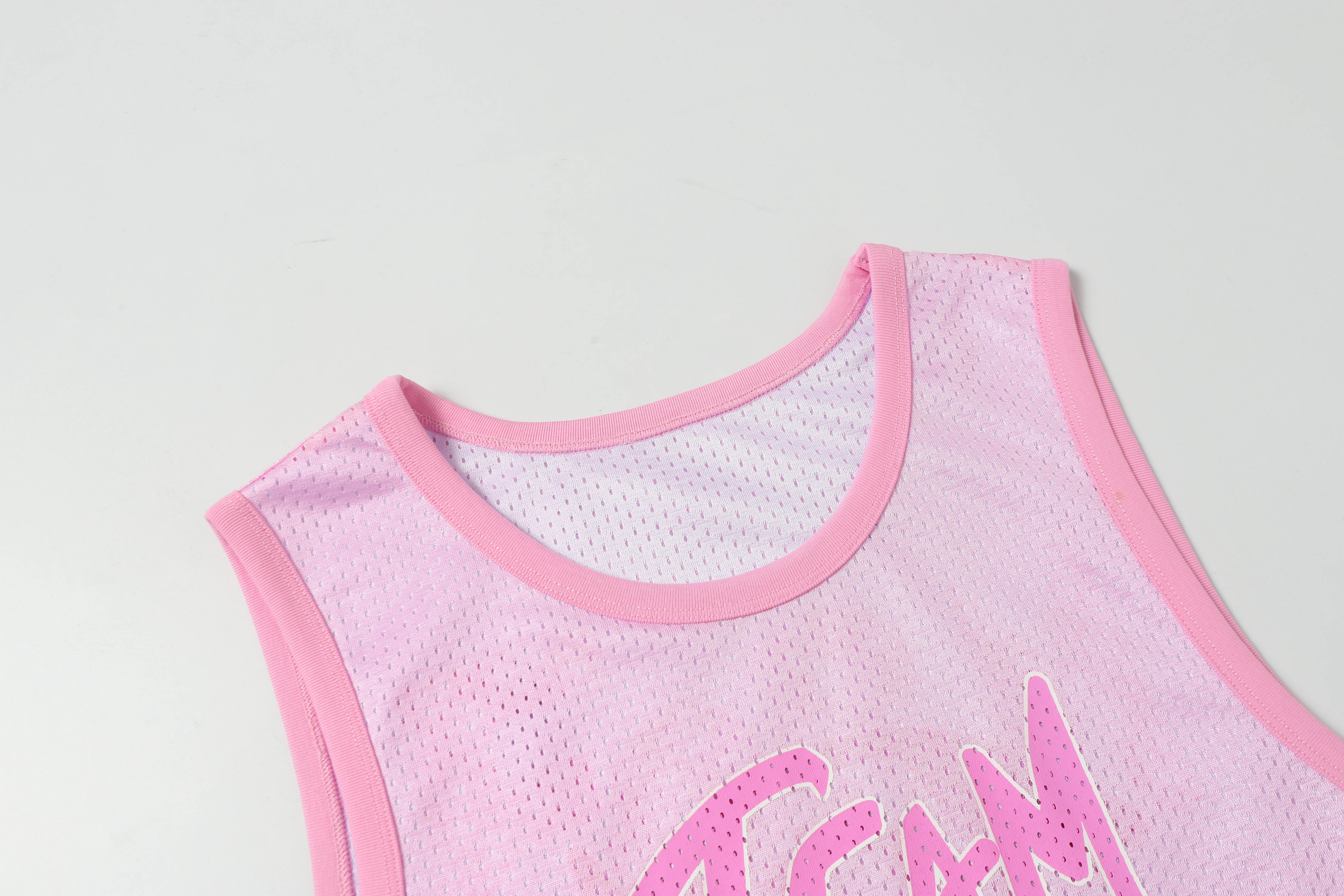 Chrome Hearts Mesh Reversible Basketball Jersey #2272 Pink/Red