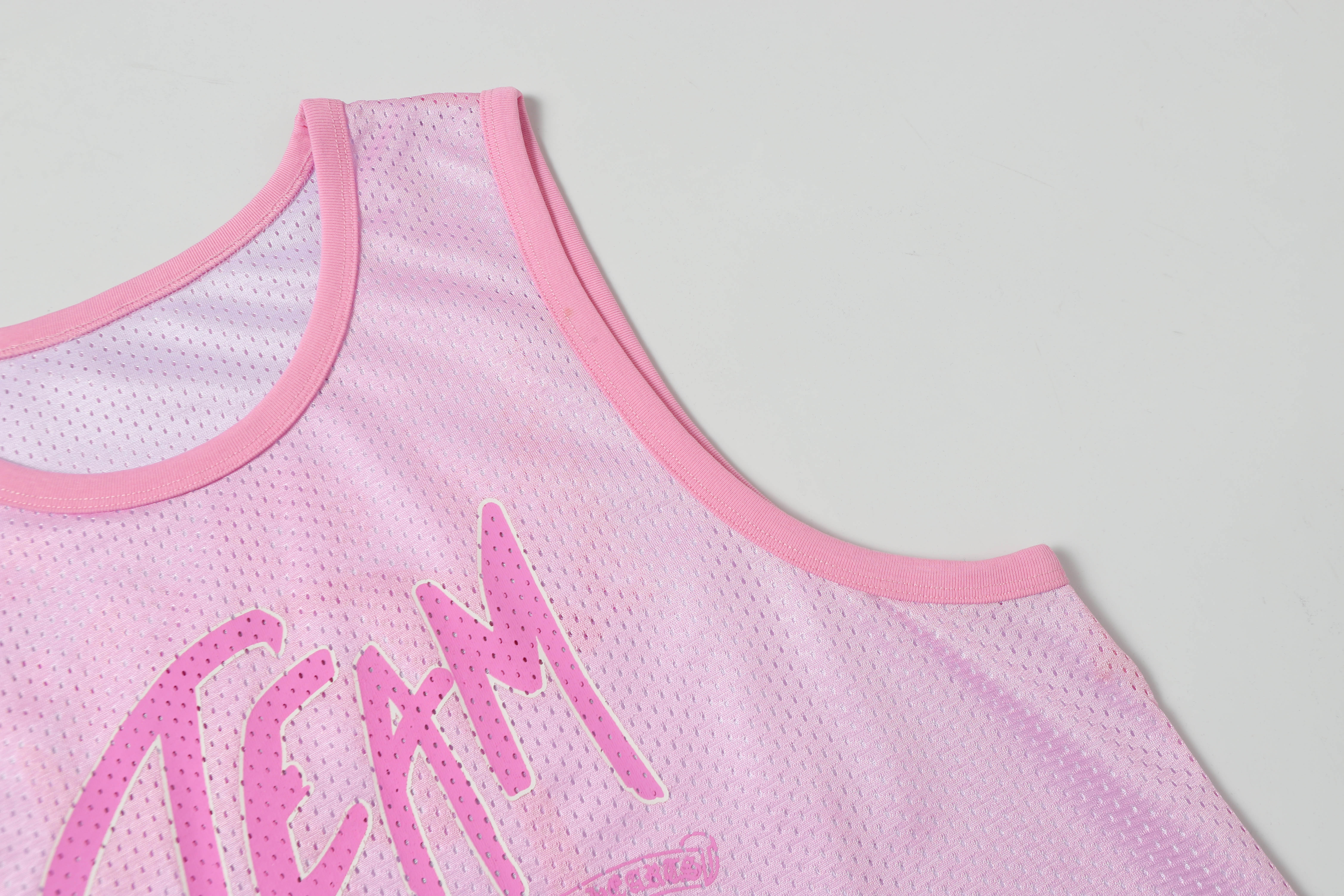 Chrome Hearts Mesh Reversible Basketball Jersey #2272 Pink/Red