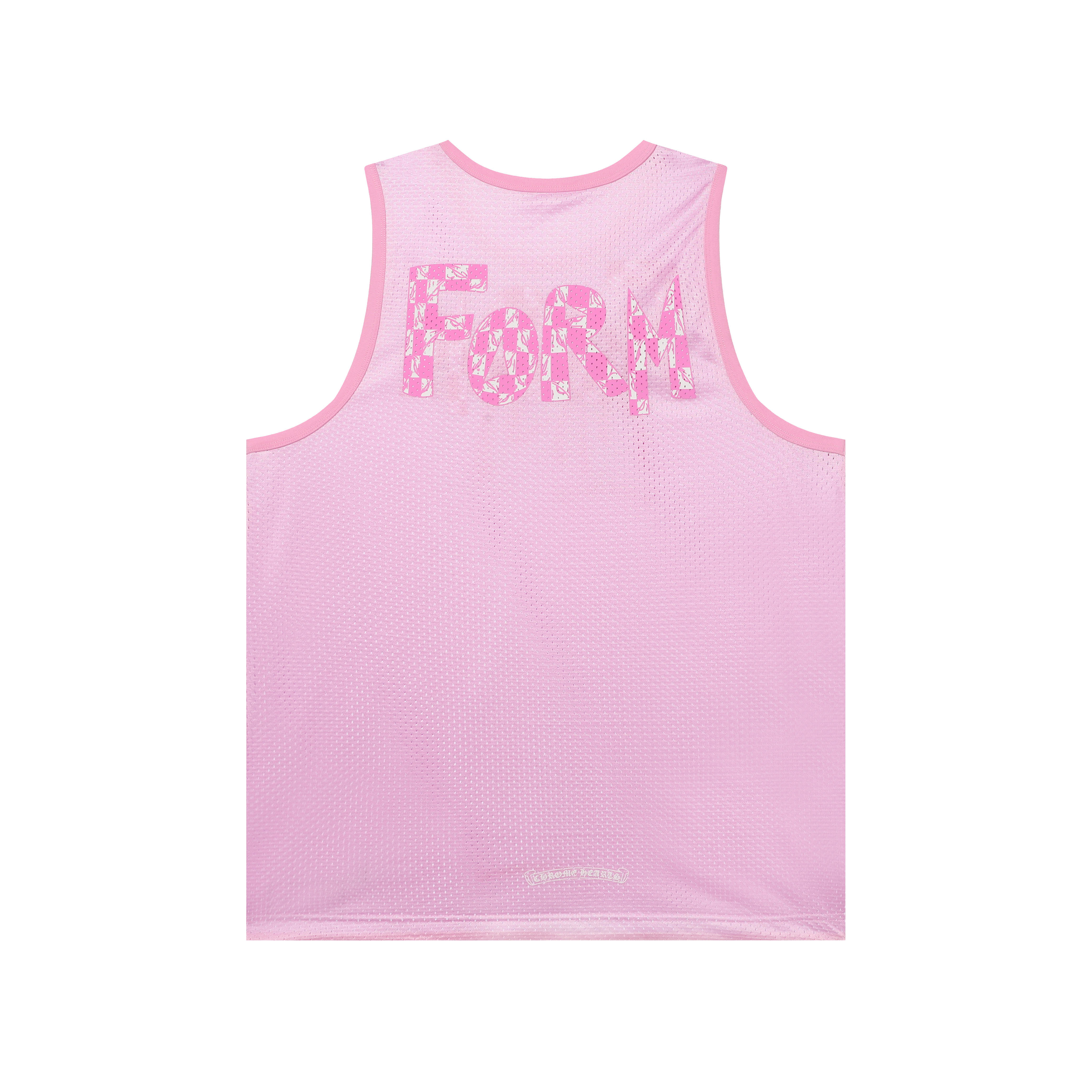 Chrome Hearts Mesh Reversible Basketball Jersey #2272 Pink/Red