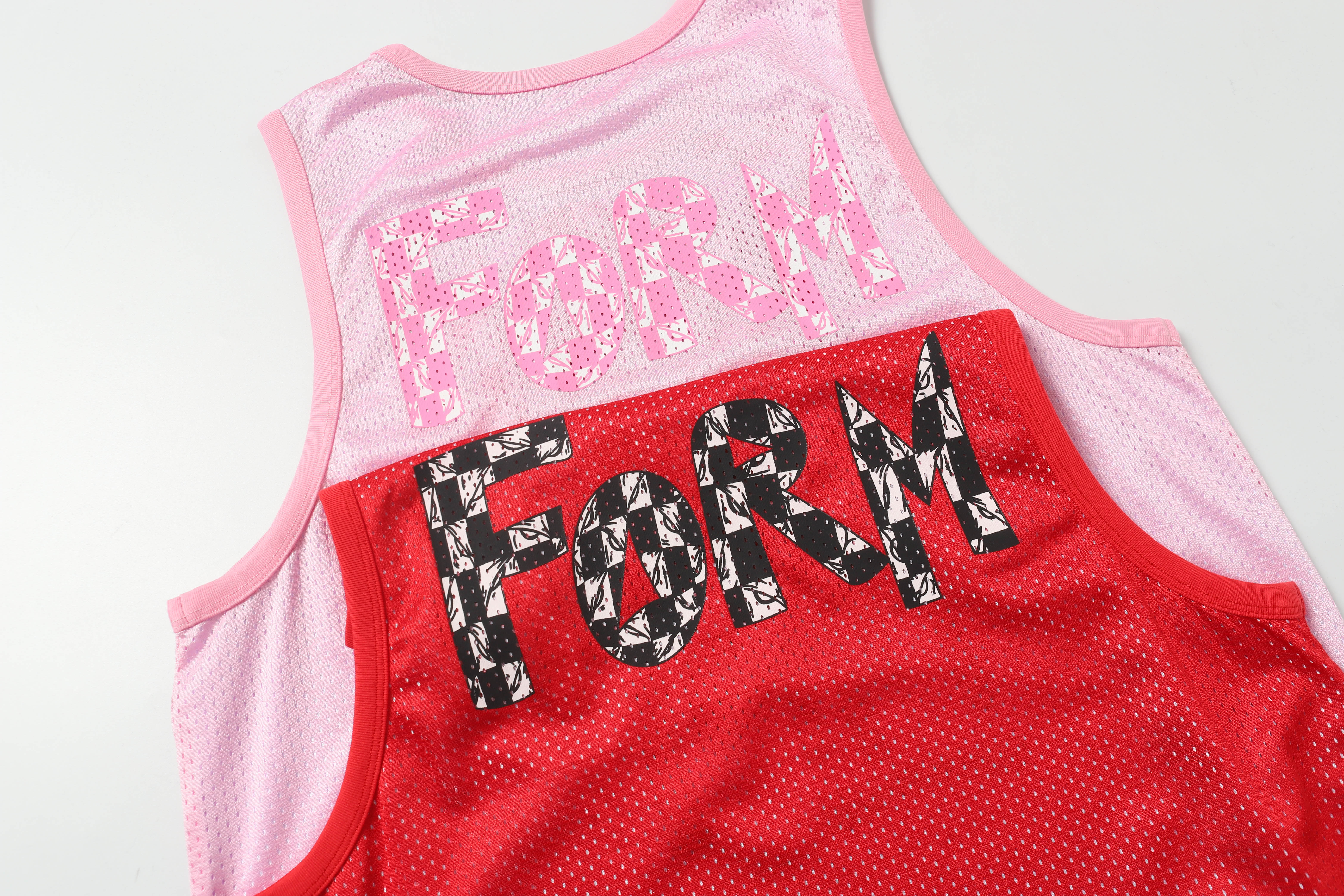 Chrome Hearts Mesh Reversible Basketball Jersey #2272 Pink/Red