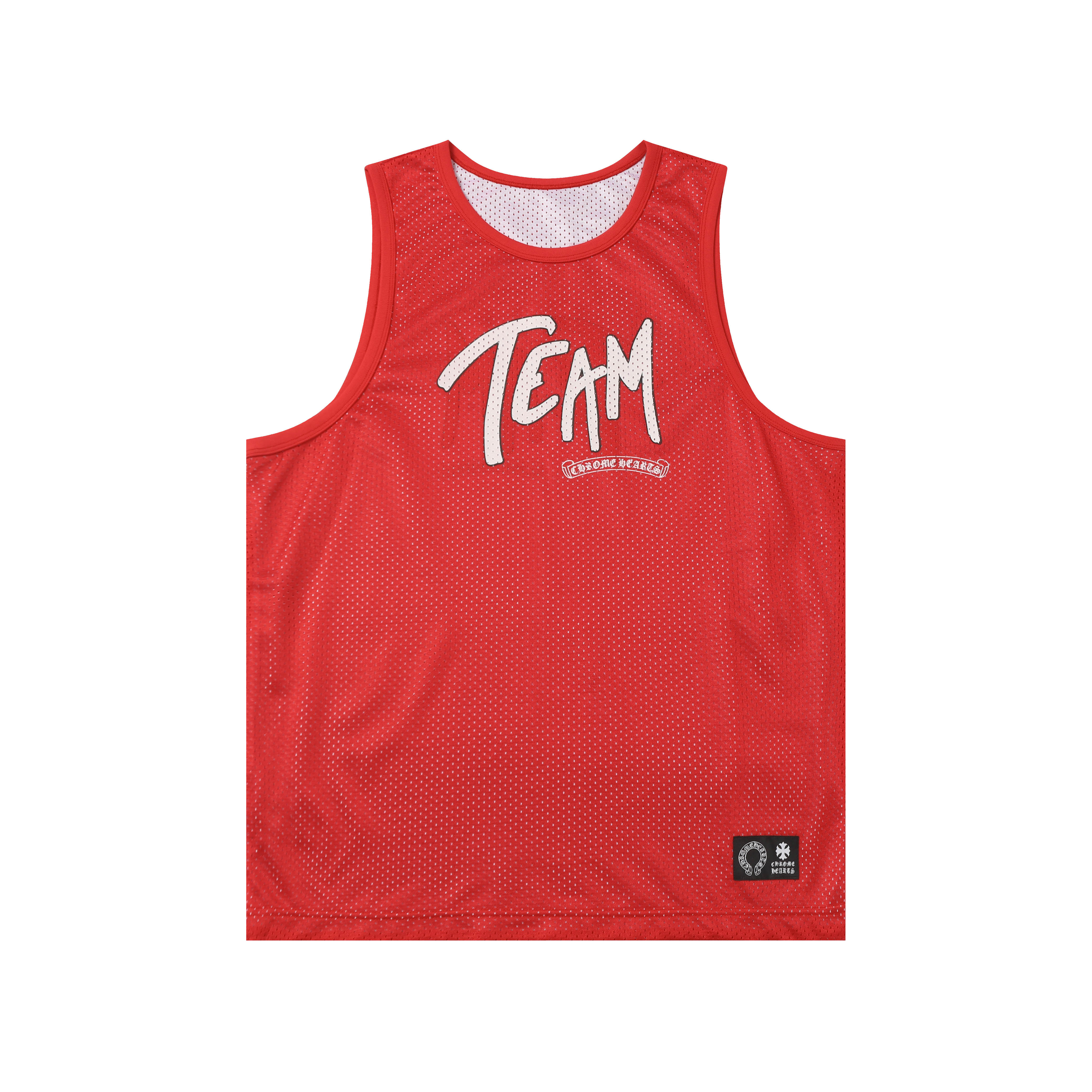 Chrome Hearts Mesh Reversible Basketball Jersey #2272 Pink/Red
