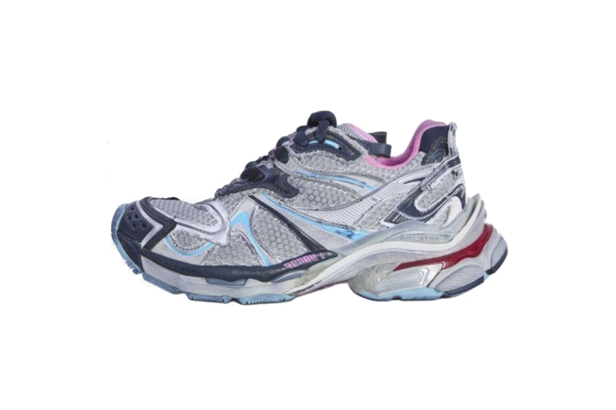 Balenciaga Runner Low Top Sneakers Pink Gray Blue 779064W3RXP1045