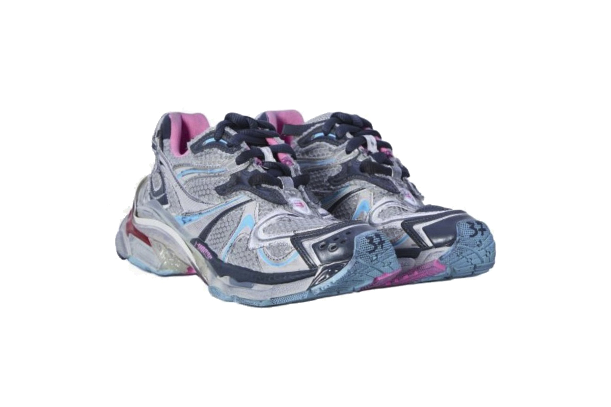 Balenciaga Runner Low Top Sneakers Pink Gray Blue 779064W3RXP1045