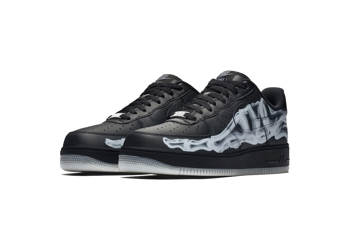 Coco Shoes Nike Air Force 1 Skeleton 'Black on Black' BQ7541-001