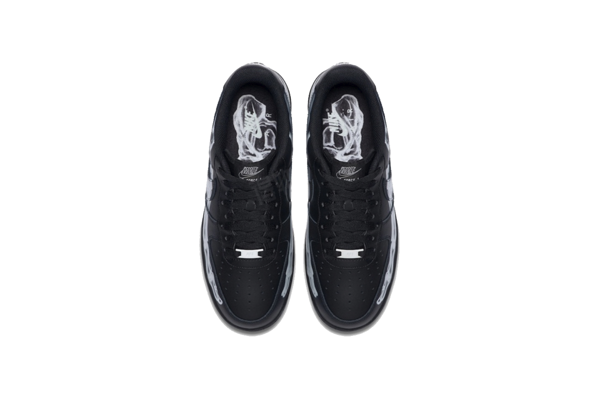 Coco Shoes Nike Air Force 1 Skeleton 'Black on Black' BQ7541-001