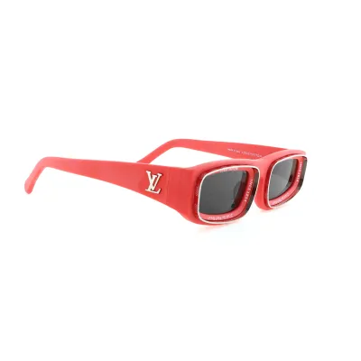 Louis Vuitton Super Vision Low Square Sunglasses Red Z2388E 02