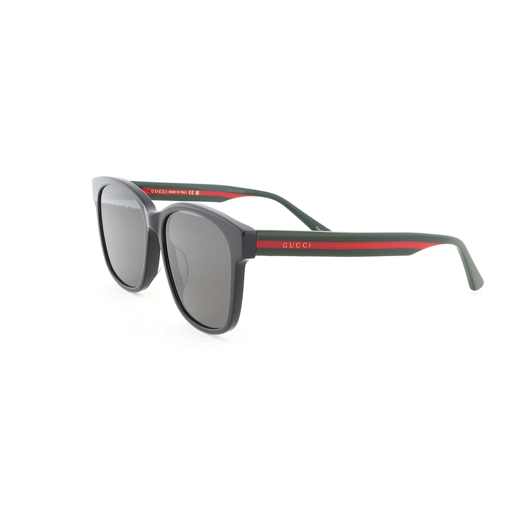 Gucci Square Eye GG Web Sunglasses Red Green Temples GG0341S