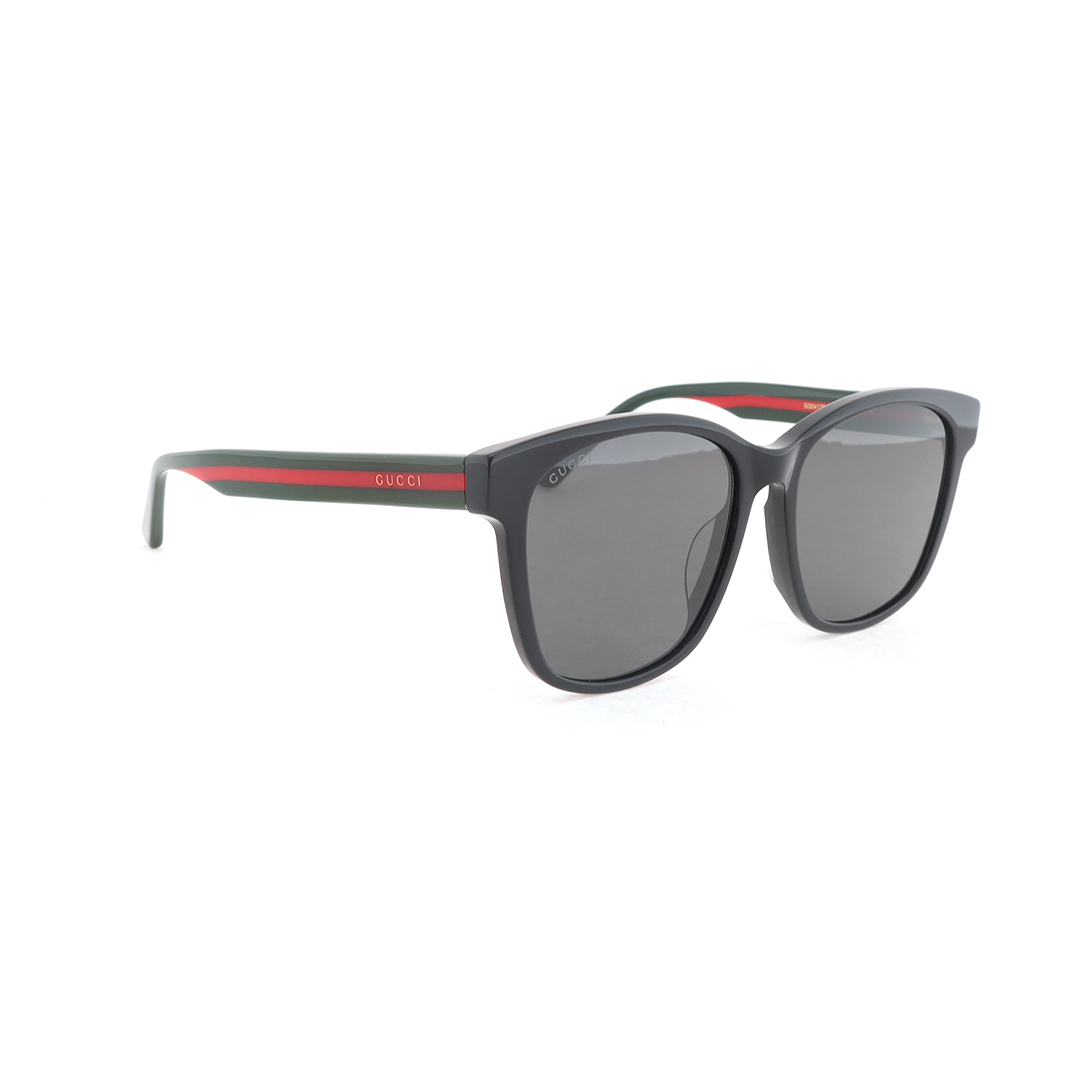 Gucci Square Eye GG Web Sunglasses Red Green Temples GG0341S