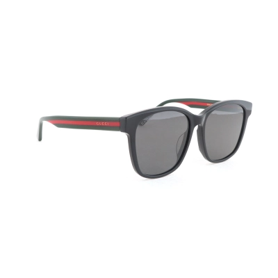 Gucci Square Eye GG Web Sunglasses Red Green Temples GG0341S 02