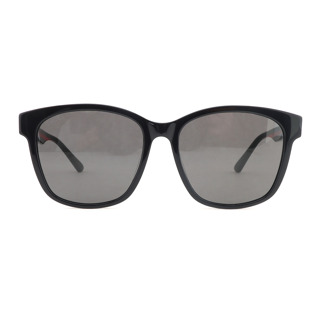 Gucci Square Eye GG Web Sunglasses Red Green Temples GG0341S