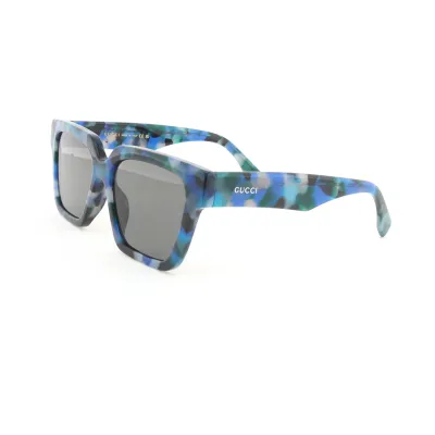 Gucci Marbled Square Frame Sunglasses Blue GG1626S 002 01