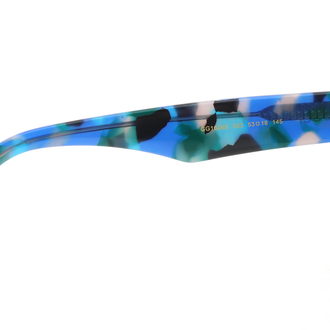 Gucci Marbled Square Frame Sunglasses Blue GG1626S 002