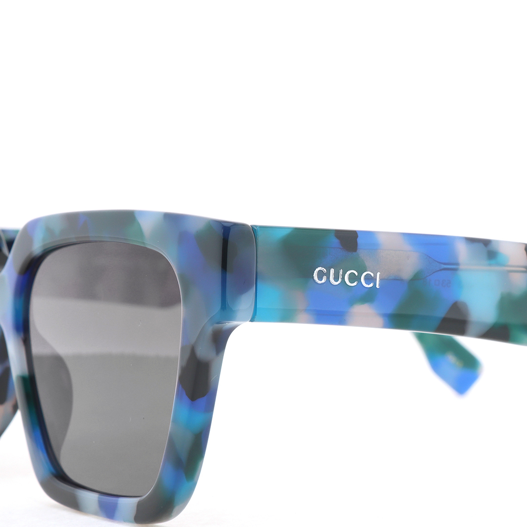 Gucci Marbled Square Frame Sunglasses Blue GG1626S 002