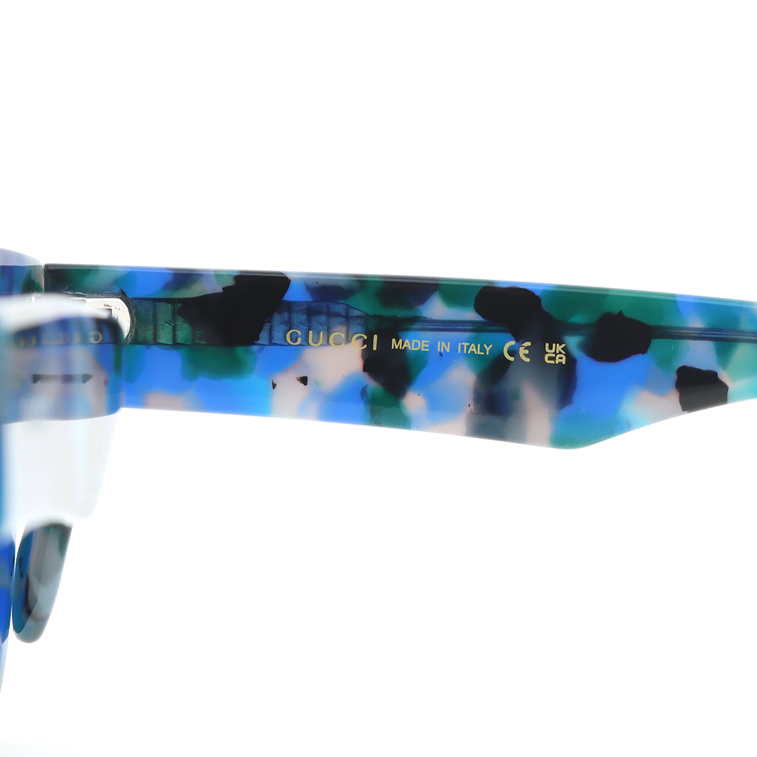 Gucci Marbled Square Frame Sunglasses Blue GG1626S 002