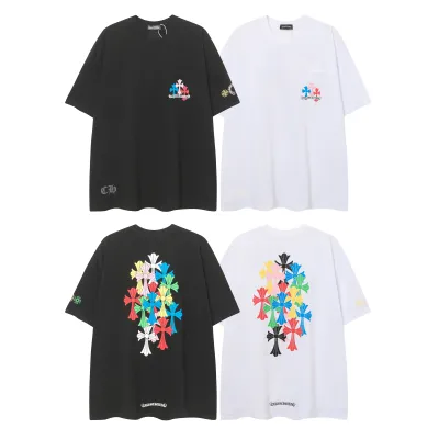 Chrome Hearts  Multi Color Cross T-shirt #101 Black/White 01