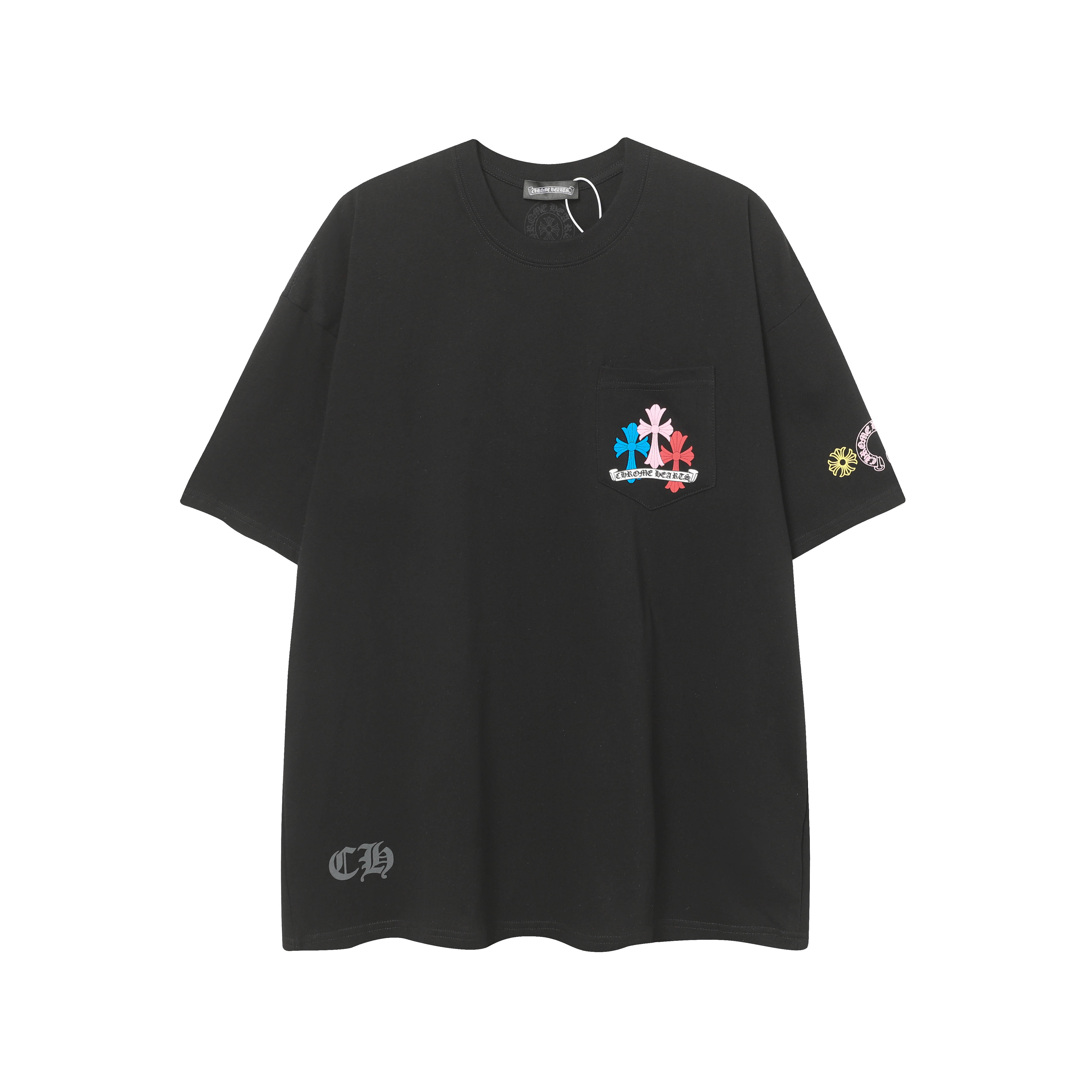 Chrome Hearts  Multi Color Cross T-shirt #101 Black/White