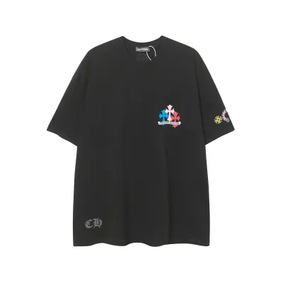Chrome Hearts  Multi Color Cross T-shirt #101 Black/White 02