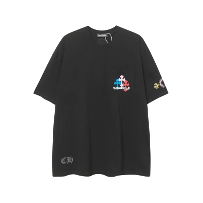 Chrome Hearts  Multi Color Cross T-shirt #101 Black/White 02