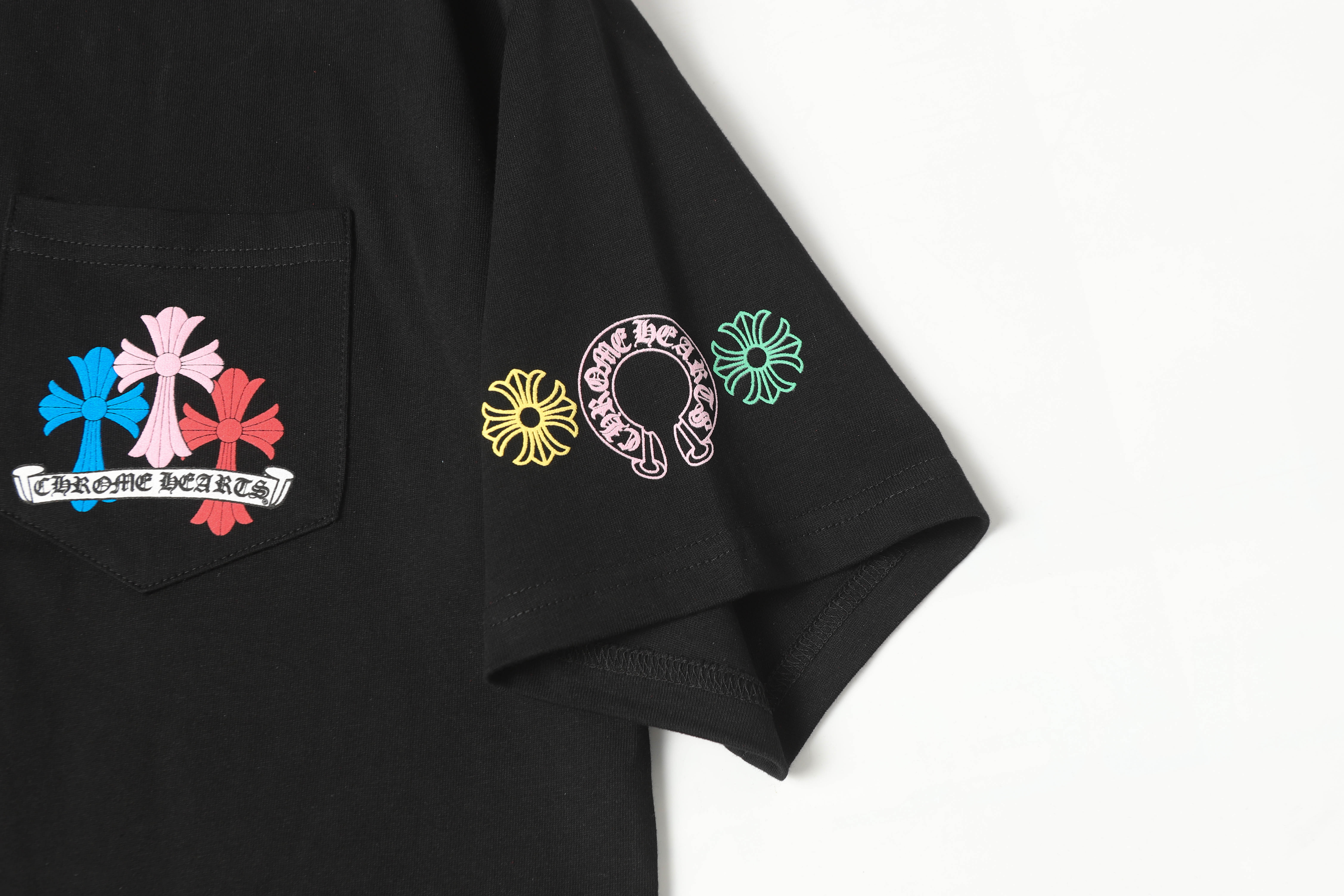 Chrome Hearts  Multi Color Cross T-shirt #101 Black/White