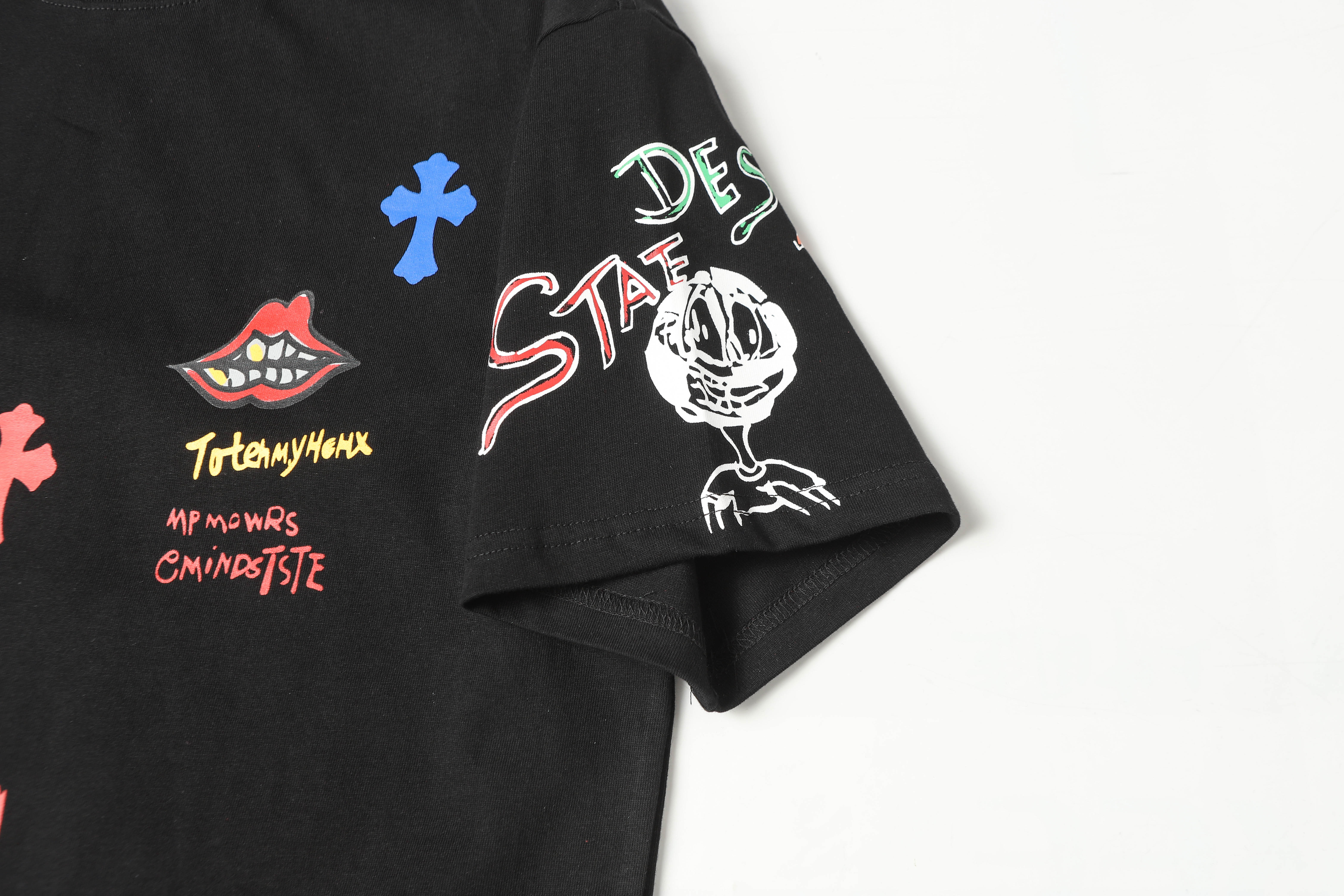 Chrome Hearts Print Cross T-shirt #102 Black/White