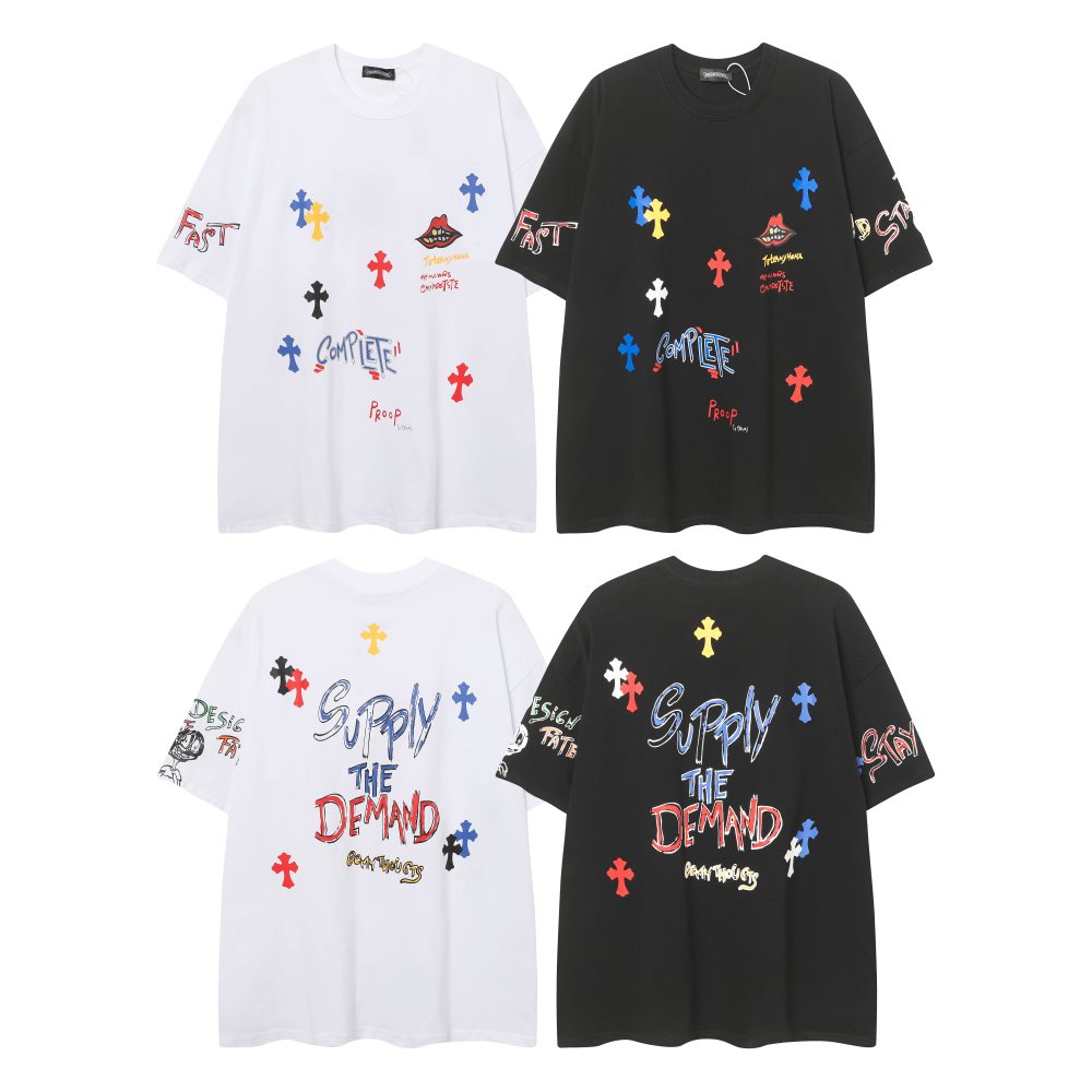 Chrome Hearts Print Cross T-shirt #102 Black/White