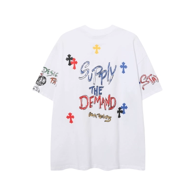 Chrome Hearts Print Cross T-shirt #102 Black/White 02
