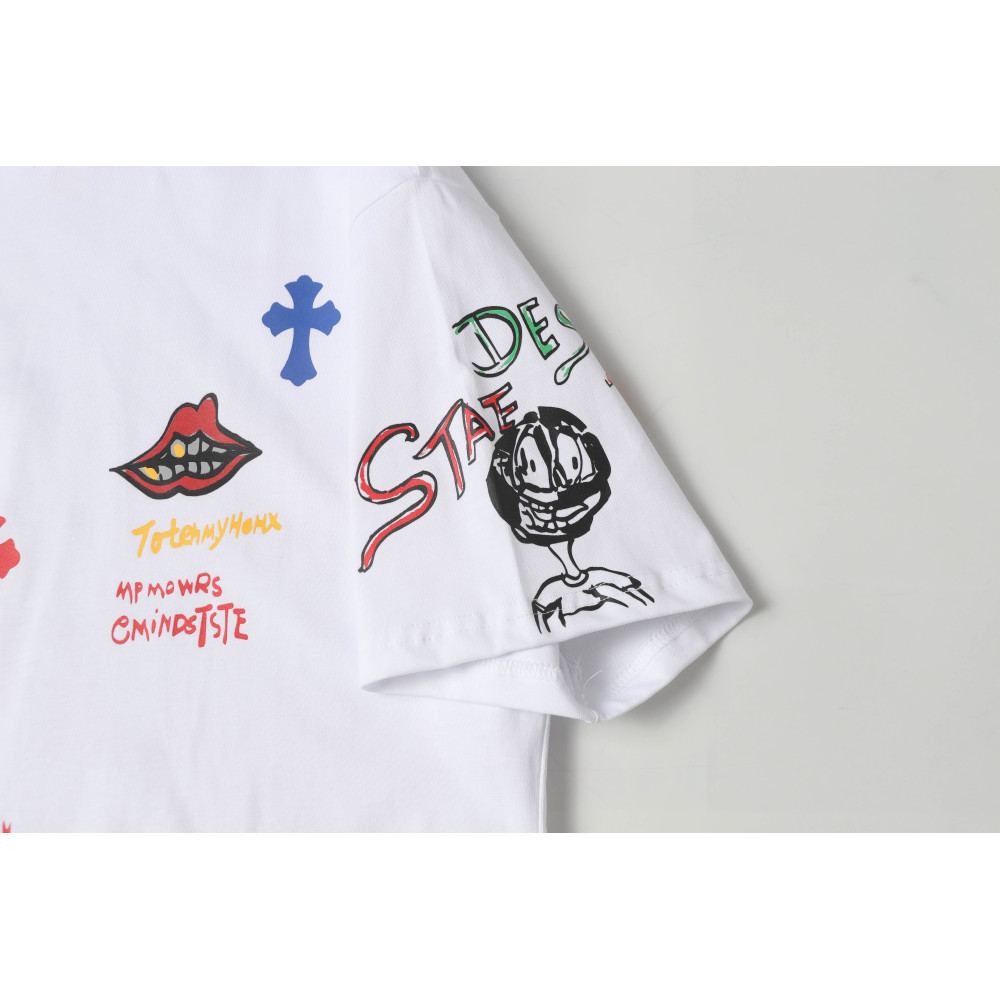 Chrome Hearts Print Cross T-shirt #102 Black/White