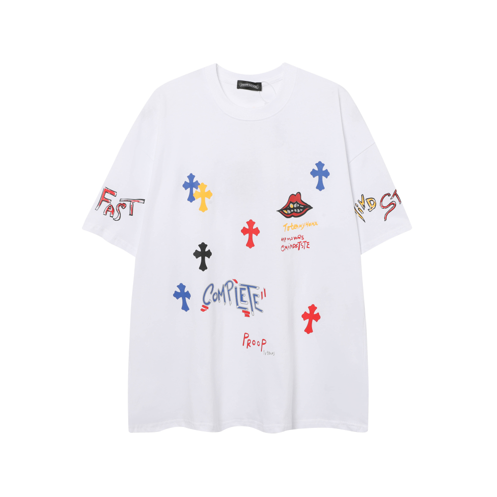 Chrome Hearts Print Cross T-shirt #102 Black/White
