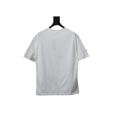 Chrome Hearts Applique Inlaid Silver Cross Embroidered T-shirt White 02