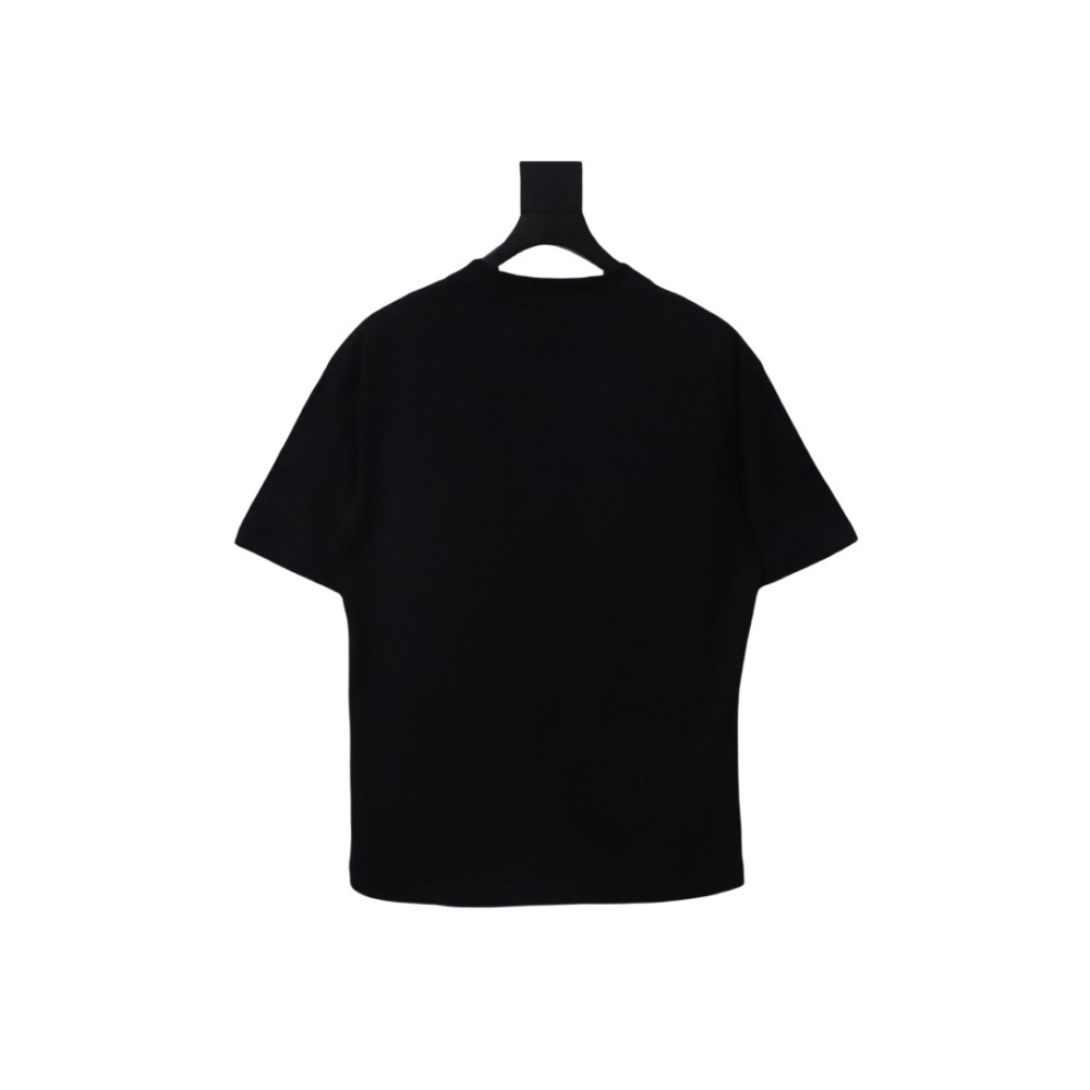 Chrome Hearts Applique Inlaid Silver Cross Embroidered T-shirt Black