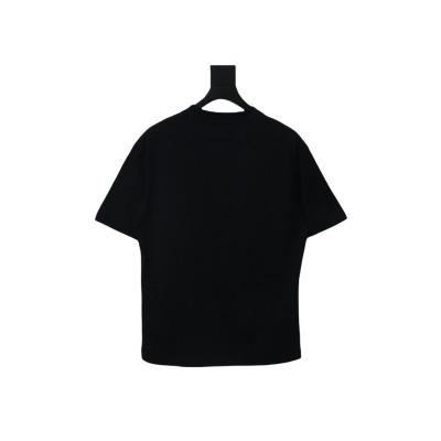 Chrome Hearts Applique Inlaid Silver Cross Embroidered T-shirt Black 02