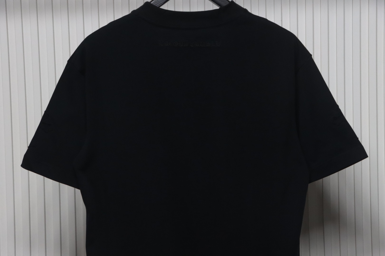 Chrome Hearts Applique Inlaid Silver Cross Embroidered T-shirt Black