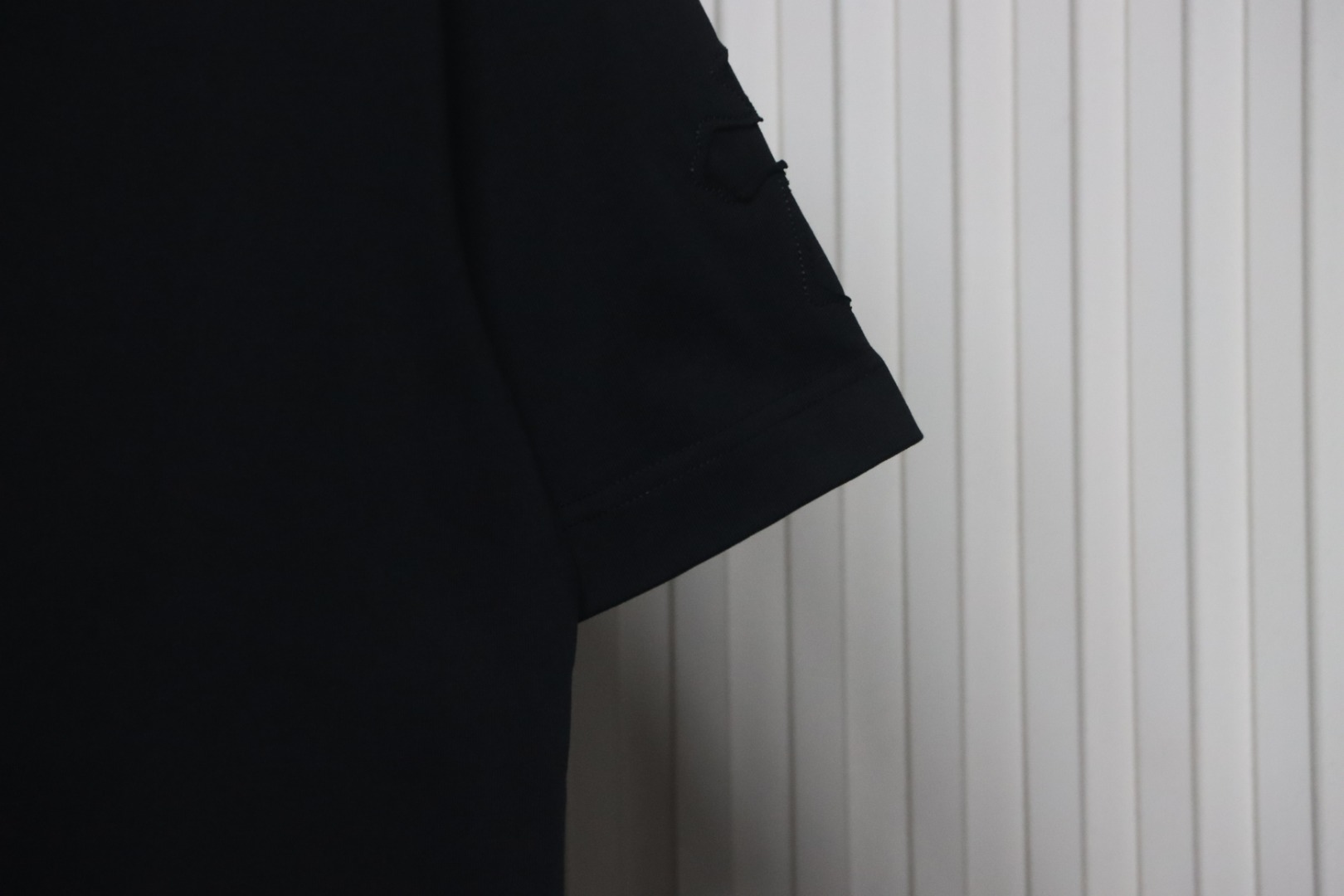 Chrome Hearts Applique Inlaid Silver Cross Embroidered T-shirt Black