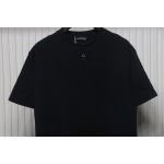 Chrome Hearts Applique Inlaid Silver Cross Embroidered T-shirt Black