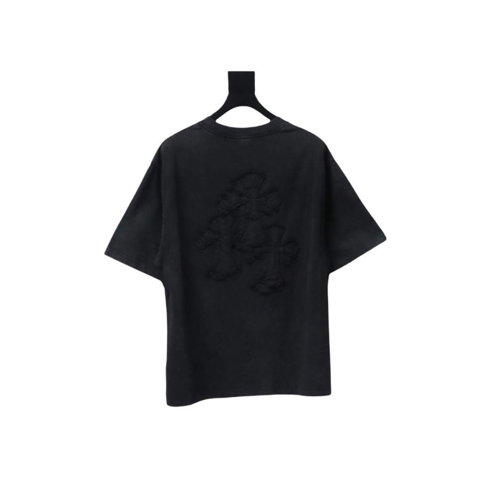 Chrome Hearts Back Large Cross Patch Embroidery T-shirt Black