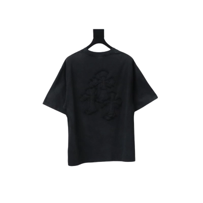 Coco Shoes Chrome Hearts Back Large Cross Patch Embroidery T-shirt Black 01