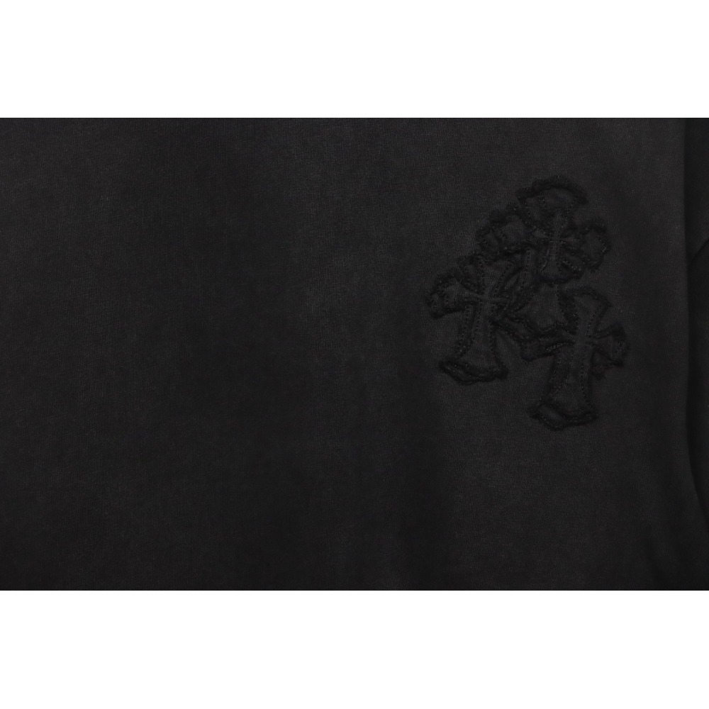 Chrome Hearts Back Large Cross Patch Embroidery T-shirt Black
