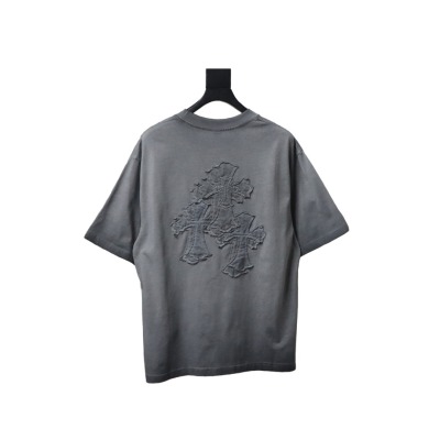 Chrome Hearts Back Large Cross Patch Embroidery T-shirt Grey 01
