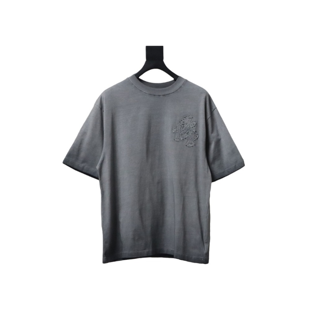 Chrome Hearts Back Large Cross Patch Embroidery T-shirt Grey