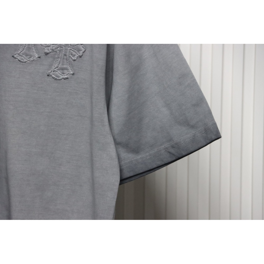Chrome Hearts Back Large Cross Patch Embroidery T-shirt Grey
