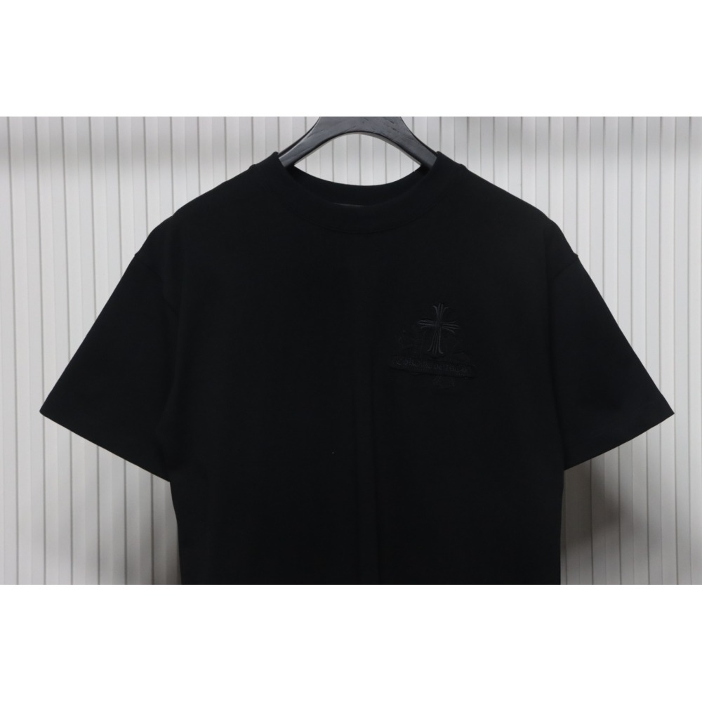 Chrome Hearts Back Overlap Cross Patch Embroidered T-Shirt Black